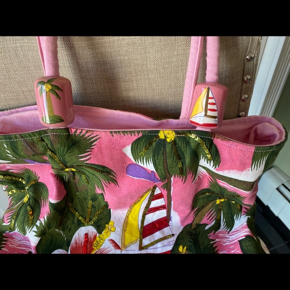 Large Tropical Beach Tote - Picture 5 of 7
